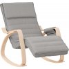 Houpací křeslo textil [351074] (Barva Světle šedá)