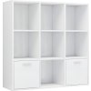 Knihovna 98 x 30 x 98 cm dřevotříska [801122] (Barva Bílá s vysokým leskem)