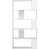 Knihovna / dělicí stěna 80 x 24 x 159 cm kompozitní dřevo [800105] (Barva Bílá s vysokým leskem)