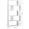 Knihovna / dělicí stěna 80 x 24 x 159 cm kompozitní dřevo [800105] (Barva Bílá s vysokým leskem)