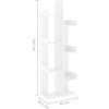 Knihovna 48 x 25,5 x 140 cm dřevotříska [808909] (Barva Bílá)