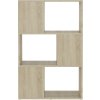 Knihovna / dělicí stěna 60 x 24 x 94 cm dřevotříska [809076] (Barva Bílá a dub sonoma)