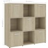 Knihovna 90x30x90 cm kompozitní dřevo [802935] (Barva Bílá a dub sonoma)