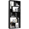 Knihovna 67 x 24 x 161 cm dřevotříska [801878] (Barva Černá)