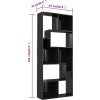 Knihovna 67 x 24 x 161 cm dřevotříska [801878] (Barva Černá)