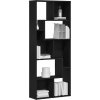 Knihovna 67 x 24 x 161 cm dřevotříska [801878] (Barva Černá)