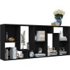 Knihovna 67 x 24 x 161 cm dřevotříska [801878] (Barva Černá)