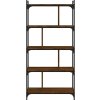 Knihovna s 5 policemi 76x32x158 cm kompozitní dřevo [833944] (Barva Hnědý dub)
