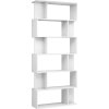 Knihovna/zástěna do pokoje 80 x 24 x 192 cm dřevotříska [800096] (Barva Bílá s vysokým leskem)