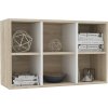 Knihovna/příborník 66x30x98 cm kompozitní dřevo [800350] (Barva šedá s vysokým leskem)