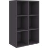 Knihovna/příborník 66x30x98 cm kompozitní dřevo [800350] (Barva šedá s vysokým leskem)