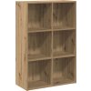 Knihovna/příborník 66x30x98 cm kompozitní dřevo [800350] (Barva šedá s vysokým leskem)