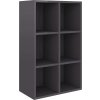 Knihovna/příborník 66x30x98 cm kompozitní dřevo [800350] (Barva šedá s vysokým leskem)
