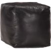 Sedací puf 40 x 40 x 40 cm pravá kozí kůže [248127] (Barva Tmavě hnědá)