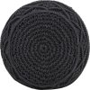 Ručně vyrobený sedací puf macramé 45 x 30 cm bavlna [324005] (Barva Antracitová)