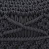 Ručně vyrobený sedací puf macramé 45 x 30 cm bavlna [324005] (Barva Antracitová)