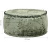 Kulatý taburet samet 40 x 20 cm [287567] (Barva Zelená)