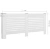 Kryty na radiátor 2 ks 172 x 19 x 81,5 cm MDF [3051376] (Barva Bílá)