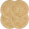 Prostírání 4 ks 38 cm kulaté juta [133836] (Barva Tmavě šedá)