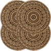 Prostírání 4 ks 38 cm kulaté juta [133836] (Barva Tmavě šedá)
