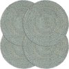 Prostírání 4 ks 38 cm kulaté juta [133836] (Barva Tmavě šedá)