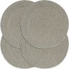 Prostírání 4 ks 38 cm kulaté bavlna [133848] (Barva Šedá)