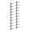 Nástěnné stojany na víno na 10 lahví 2 ks kov [289567] (Barva Černá)