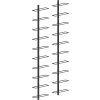Nástěnné stojany na víno na 10 lahví 2 ks kov [289567] (Barva Černá)