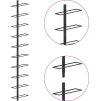 Nástěnné stojany na víno na 10 lahví 2 ks kov [289567] (Barva Černá)