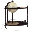 Volně stojící globus bar stojan na víno eukalyptus zelený [320907] (Barva Zelená a hnědá)