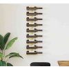 Nástěnný stojan na víno na 9 lahví železný [340900] (Barva Bílá)