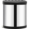Vestavný odpadkový koš plast 12 l [51172] (Barva Černo-stříbrný)