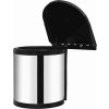 Vestavný odpadkový koš plast 12 l [51172] (Barva Černo-stříbrný)