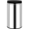 Odpadkový koš s automatickým senzorem 60l uhlíková ocel [322695] (Barva Stříbrná)