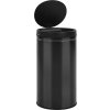 Odpadkový koš s automatickým senzorem 60l uhlíková ocel [322695] (Barva Stříbrná)
