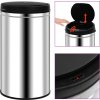 Odpadkový koš s automatickým senzorem 60l uhlíková ocel [322695] (Barva Stříbrná)