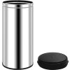Odpadkový koš s automatickým senzorem 80l uhlíková ocel [322697] (Barva Stříbrná)