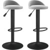 Barové stoličky 2 ks samet [333602] (Barva Tmavě šedá)