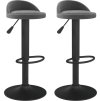 Barové stoličky 2 ks samet [333602] (Barva Tmavě šedá)