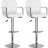Barové stoličky 2 ks umělá kůže [334593] (Barva Bílá)