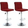 Barové stoličky 2 ks umělá kůže [323639] (Barva vínová červená)