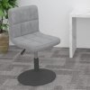 Otočná barová židle samet [334252] (Barva Světle šedá)