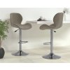 Barové židle 2 ks samet [334911] (Barva Světle šedá)