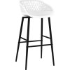 Barové židle 4 ks [248162] (Barva Bílá a černá)