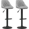 Barové židle 2 ks samet [335349] (Barva Světle šedá)