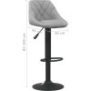 Barové židle 2 ks samet [335349] (Barva Světle šedá)