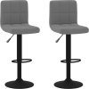 Barové židle 2 ks samet [334306] (Barva Tmavě šedá)