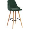 Barové židle 2 ks samet [289465] (Barva Tmavě zelená)
