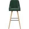 Barové židle 2 ks samet [289465] (Barva Tmavě zelená)