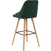 Barové židle 2 ks samet [289465] (Barva Tmavě zelená)